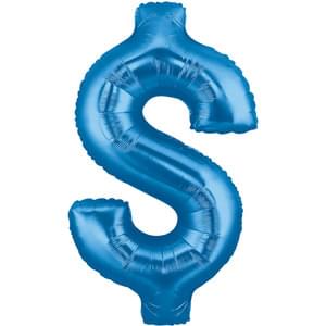 34" SYMBOL $ DOLLAR SIGN BLUE MEGALOON PKG