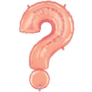 34" SYMBOL ? QUESTION MARK ROSE GOLD MEGALOON