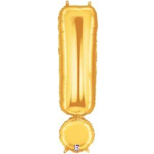 34" SYMBOL ! EXCLAMATION POINT GOLD MEGALOON
