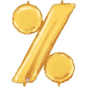 34" SYMBOL % PERCENT SIGN GOLD MEGALOON