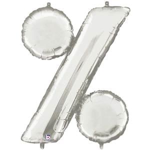 34" SYMBOL % PERCENT SIGN SILVER MEGALOON