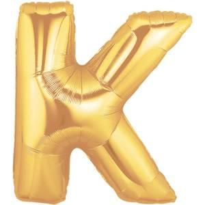 34" LETTER K GOLD MEGALOON