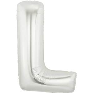 34" LETTER L SILVER MEGALOON