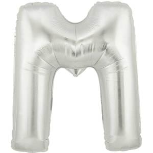 34" LETTER M SILVER MEGALOON