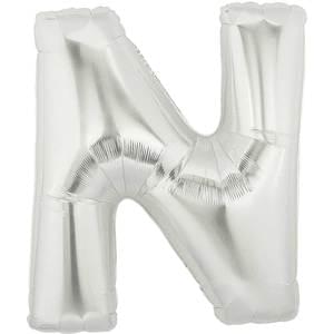 34" LETTER N SILVER MEGALOON