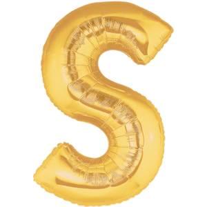 34" LETTER S GOLD MEGALOON