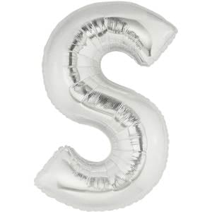 34" LETTER S SILVER MEGALOON