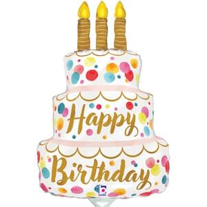 SATIN BIRTHDAY PINK CAKE MINI SHAPE