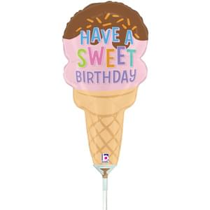 14" MINI AIR SHAPE SWEET BIRTHDAY ICE CREAM CONE
