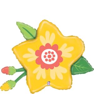 34" YELLOW FLOWER SHAPE