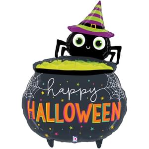 44" HALLOWEEN SPIDER CAULDRON SHAPE