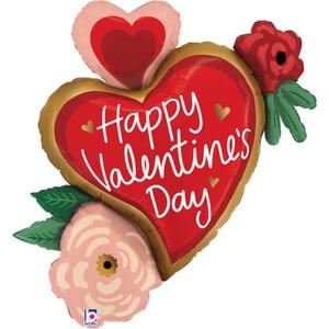 32" VALENTINE HEART FLOWERS 