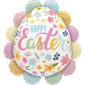 30" RUFFLED FLORAL EASTER EGG 