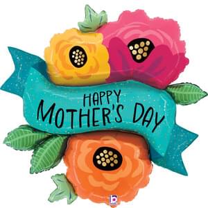 33" FRESH FLOWERS MOTHER'S DAY BANNER SHAPE