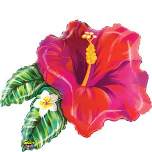30" MIGHTY TROPICAL FLOWER RED SHAPE