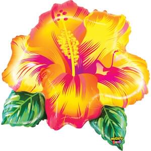 26" MIGHTY TROPICAL FLOWER YELLOW SHAPE