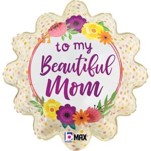 18" SATIN BEAUTIFUL MOM FLOWERS MAX FLOAT