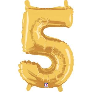 14" NUMBER 5 GOLD MEGALOON