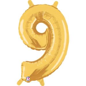 14" NUMBER 9 GOLD MEGALOON