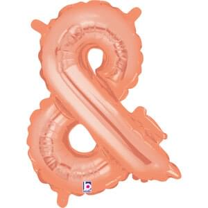 14" SYMBOL & AMPERSAND ROSE GOLD MEGALOON