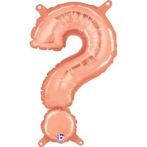 14" SYMBOL ? QUESTION MARK ROSE GOLD MEGALOON