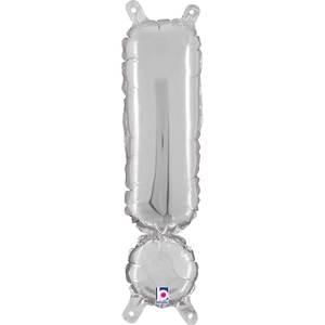 14" SYMBOL ! EXCLAMATION POINT SILVER MEGALOON