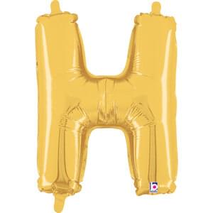 14" LETTER H GOLD MEGALOON