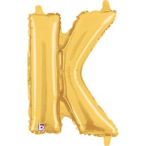 14" LETTER K GOLD MEGALOON