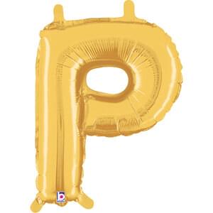 14" LETTER P GOLD MEGALOON