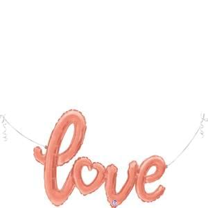 47" LOVE SCRIPT ROSE GOLD 