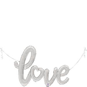 47" LOVE SCRIPT SILVER 