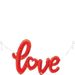 47" LOVE SCRIPT RED 