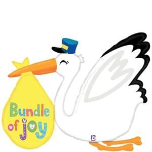 43" BABY BUNDLE STORK