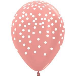 5" WHITE CONFETTI ROSE GOLD