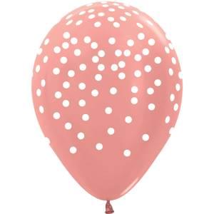 11" WHITE CONFETTI AROUND ROSE GOLD