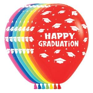 11" HAPPY GRADUATION HATS ALL OVER ASSORTMENT