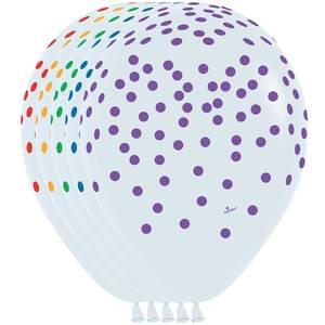 11" RAINBOW CONFETTI ALL OVER