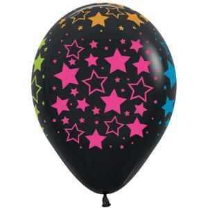 11" NEON BOLD STARS DELUXE BLACK