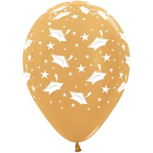 11" GRADUATION METALLIC GOLD ALL OVER