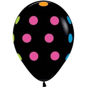 11" MULTI-COLOR NEON POLKA DOTS AROUND