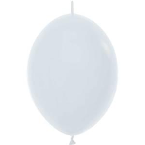 12" FASHION WHITE LINK-O-LOON - 50 CT