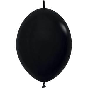 12" DELUXE BLACK LINK-O-LOON - 50 CT