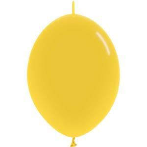 12" CRYSTAL YELLOW LINK-O-LOON - 50 CT