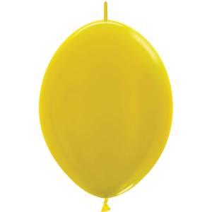 12" METALLIC YELLOW LINK-O-LOON - 50 CT