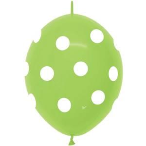 12" POLKA DOTS KEY LIME LINK-O-LOON