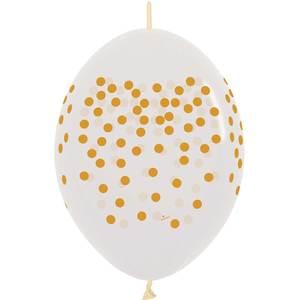 12" GOLD CONFETTI LINK-O-LOON