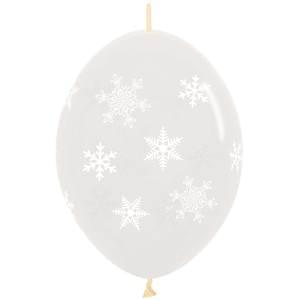 12" CLEAR SNOWFLAKE LINK-O-LOON