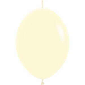 6" PASTEL MATTE YELLOW LINK-O-LOON - 50 CT