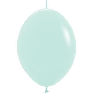 6" PASTEL MATTE GREEN LINK-O-LOON - 50 CT