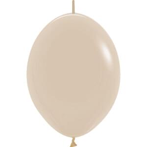 6" DELUXE WHITE SAND LINK-O-LOON - 50 CT